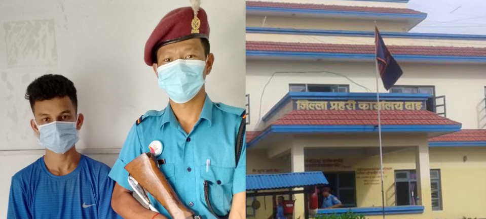 दाङमा प्रहरी हुँ भन्दै पक्राउ परेका ब्यक्तिका अभिभावकबाट पैसा असुल्ने युवक पक्राउ 